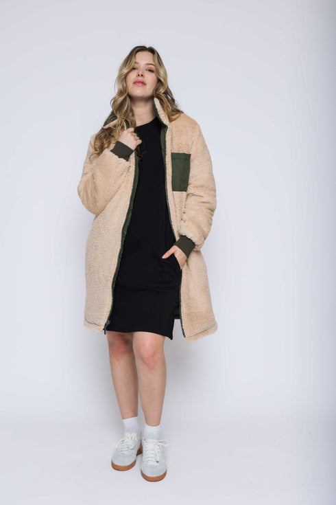 Sydney-Reversible Sherpa Lined Coat